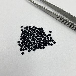 Natural Black Onyx Faceted Round Gemstone