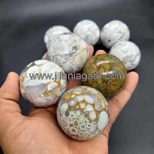 Ocean Jasper Sphere Polished Stone Ball