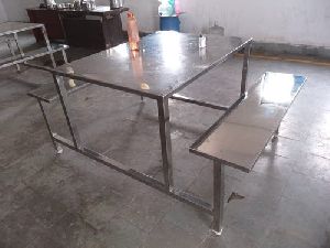 4 Seater Stainless Steel Dining Table