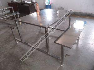 4 Seater Stainless Steel Dining Table