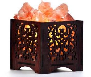 himalayan Rock salt lamp Contemporary Jali Design 5x5 W