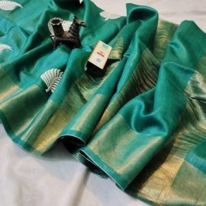 Munga tussar silk Embroidery Sarees