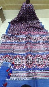 Ajrak Print Sarees