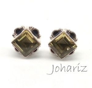 925 Sterling Silver Lemon Topaz Cufflinks