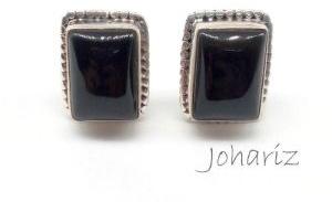 Black Onyx Gemstone 925 Sterling Silver Cufflinks