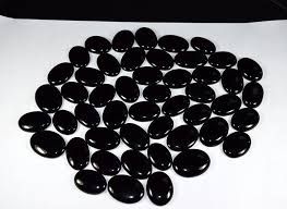 Natural Black Onyx Cabochon Gemstone