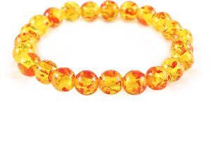 Yellow Amber Stone Stylish Bracelet For Unisex