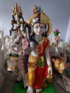 Marble Ardhanarishvara Statue