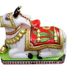 Marble Nandi Statues