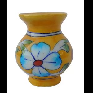 Indian Blue Art Pottery Flower Vase