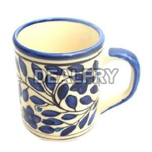Latest design Indian Blue Pottery Coffee And Beer Mugs Latest Design Handicraft High Quality Blue Pottery Mugs On Cheapest