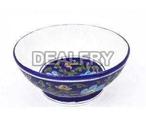Hand Painted Blue Pottery Bowl