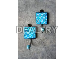 High Quality Key Hanger in Indian Blue Pottery