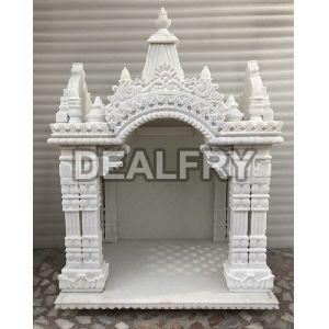 White Marble Hand Carved Pooja Temple Home