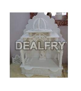 White Indian Marble Indoor Hand Carved Temple