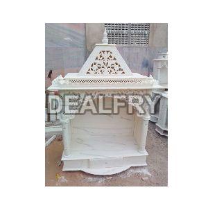 White Indian Marble Pooja mandir for Home