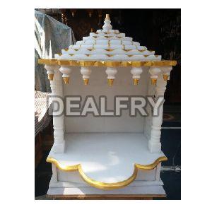 Pure Natural White Stone Crafts Indian Marble Temple