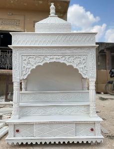 White Marble Home Indoor Hand carved pooja Temple