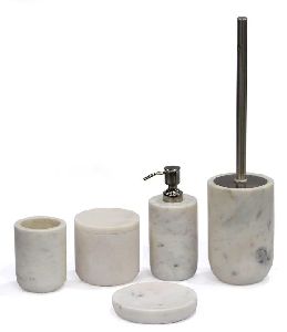 White Marble Bathroom Set