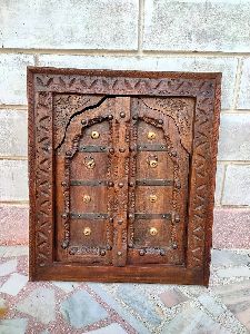 Solid wood antique windows with brass work