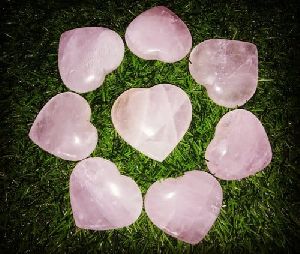Rose Quartz Heart Shaped Gemstone