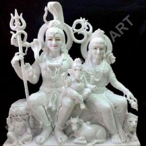 Marble Shiv Parivar Statue