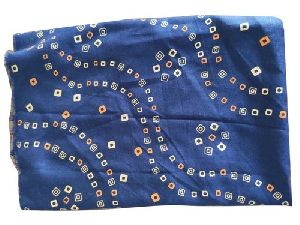 Blue Rayon Printed Fabric