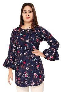 Floral Print Short Kurti