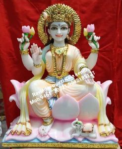 Sitting Marble Laxmi Statue