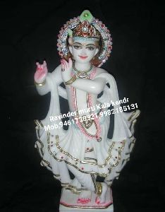 White Marble Krishna Statue