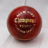 Champion Youth Red Leather Cricket Ball