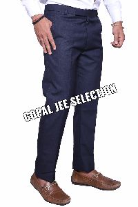 Men Navy Formal Trousers