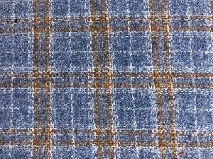 Checked Woolen Tweed Fabric