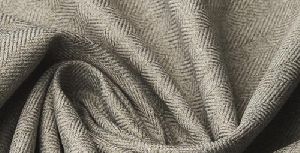 Light Grey Woolen Tweed Fabric