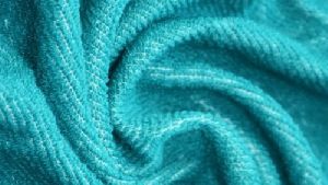 Sky Blue Woolen Tweed Fabric