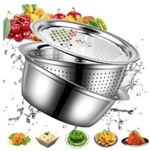 3 in 1 Multipurpose Stainless Steel Bowl