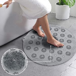 Anti Slip Silicon Round Bathroom Mat