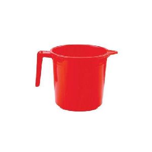 Red Plastic Bath Mug