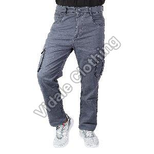 546 Grey Men Cargo Jeans