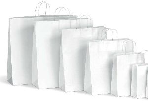 Plain White Kraft Paper Bags