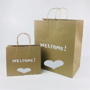 Printed Brown Kraft Paper Bags