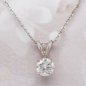 925 Sterling Silver Solitaire Necklace