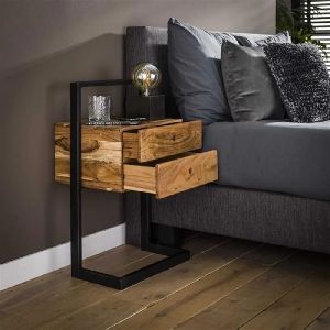 Sheesham Solid Wooden BedSide Table with 2 Drawers