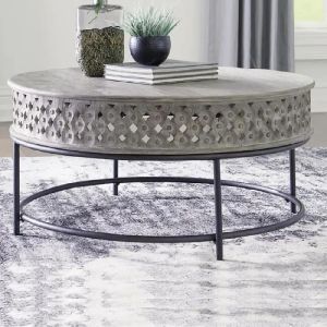 Solid Wood Round Coffee Table Perfect For Living Room