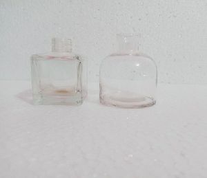 clear glass bottle