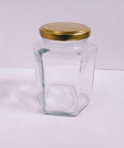 400ml Hexagonal Glass Jar