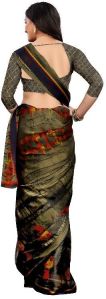 mill print saree with