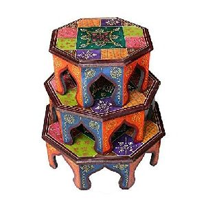 Hand Painted Pooja Chowki