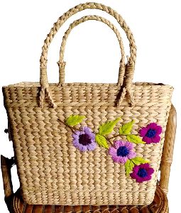 Straw Embroidered Bags