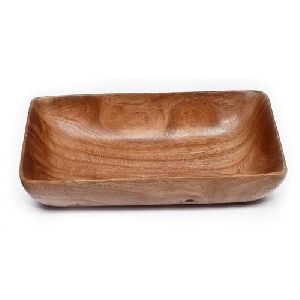 Wooden Rectangle Bowl